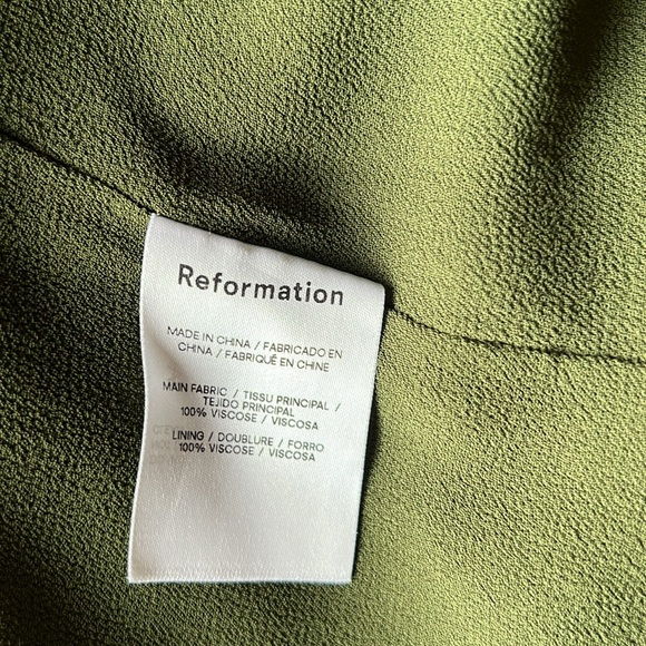 Reformation Sawtelle Sweetheart Neckline Blouse in Fern Size 10 - Picture 9 of 9